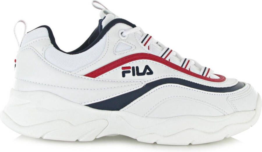 Fila Ray Low Sneakers Dames White Navy Red - Foto 1