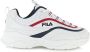 Fila Ray Low Sneakers Dames White Navy Red - Thumbnail 1