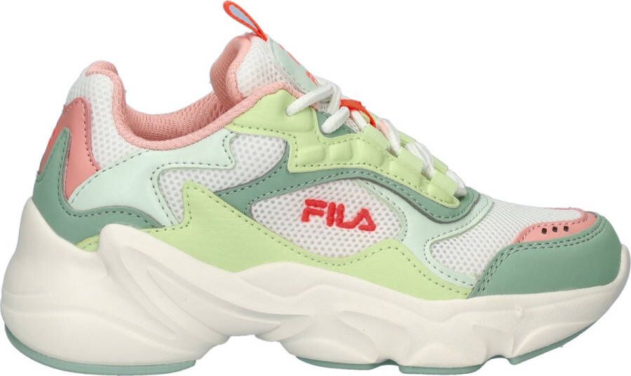 Fila Collene sneakers lichtroze geel mintgroen Jongens Meisjes Mesh Meerkleurig 35