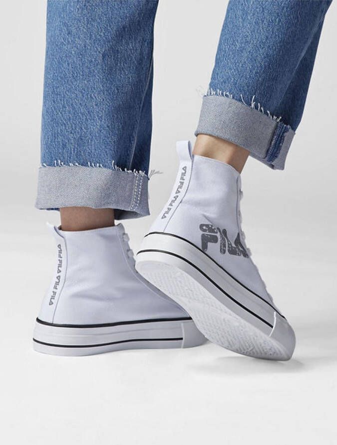 Fila new Witte hoge canvas sneaker - Foto 5