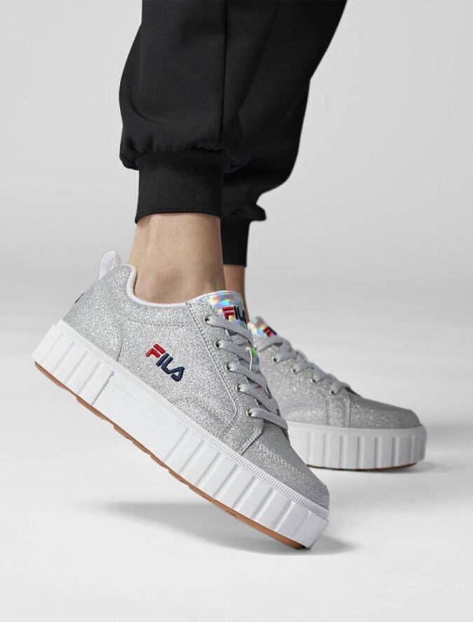 Fila Zilveren sneaker platform glitter