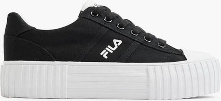 Fila Zwarte canvas sneaker platform