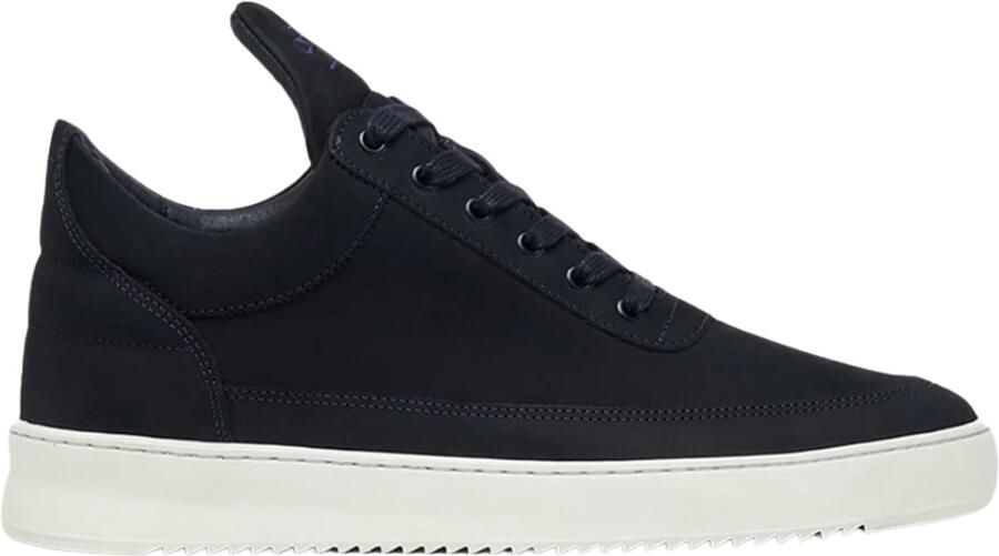 Filling Pieces Low Top Ripple Nubuck Navy Blue Heren