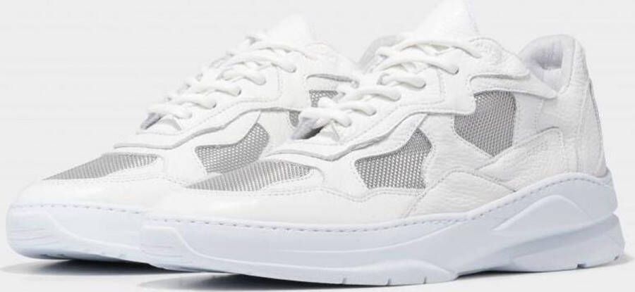 Filling Pieces Witte Leren Hardloopschoenen met Mesh White Dames