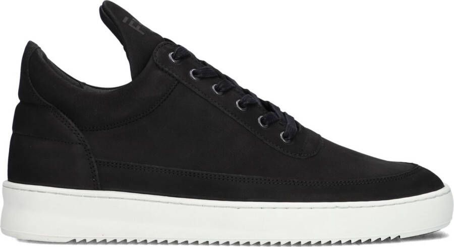 FILLING PIECES Lage Sneakers Heren Low Top Rip Basic Maat: 43 Materiaal: Nubuck Kleur: Zwart