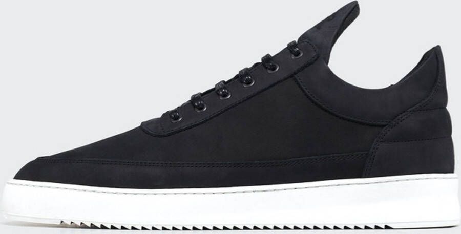 Filling Pieces Zwarte Low Top Plain Lane Sneakers Zwart Heren