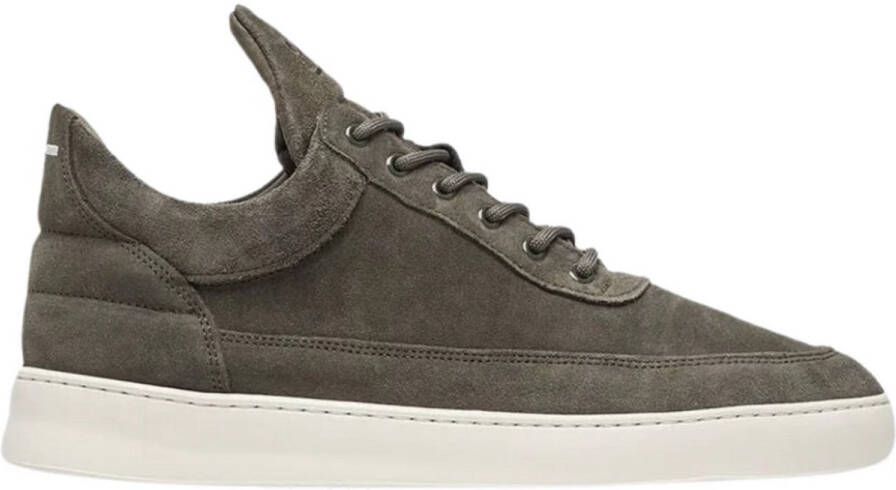 Filling Pieces Low Top Suede Organic Green Heren Sneakers