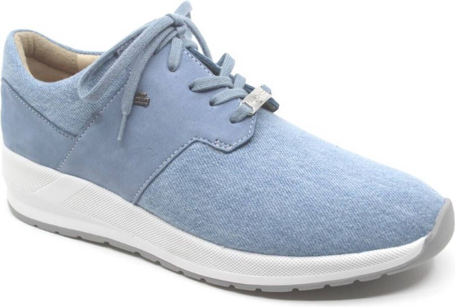 Finn comfort CAINO 05061-902785 Jeansblauwe stretch sneaker wijdte G