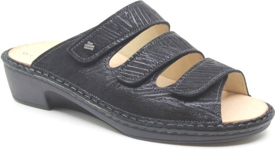 Finn comfort CANZO 02688-713144 Zwarte slippers wijdte H