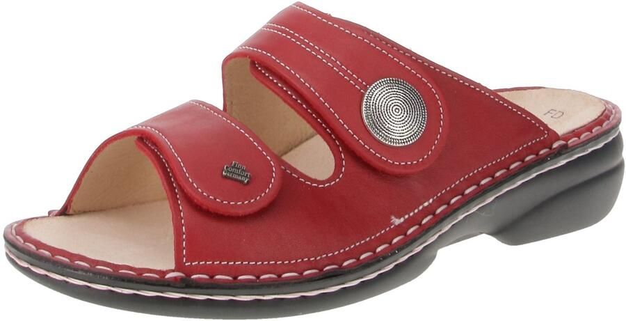 Finn Comfort Muiltjes 'Pantolette Damen 02550 423147 Echtleder in rot' rood