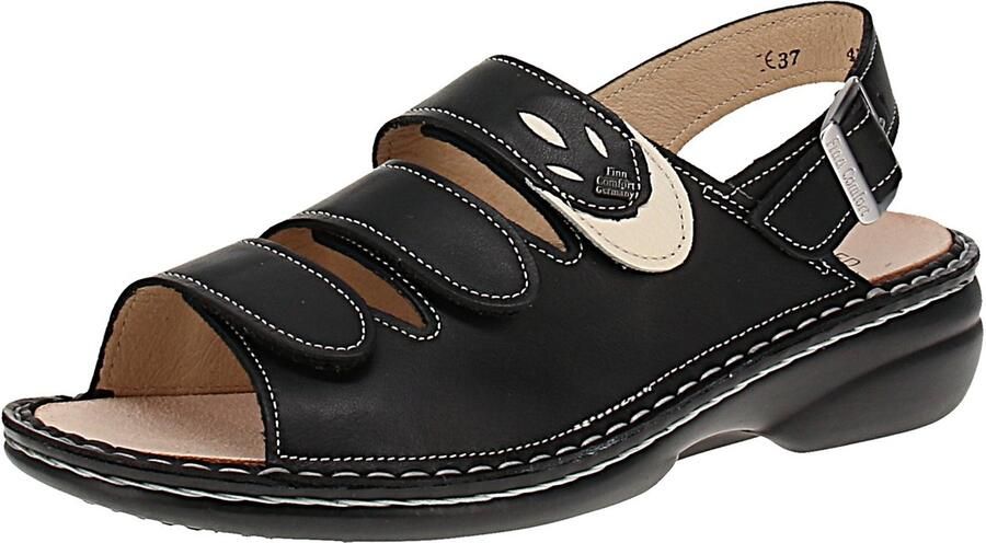 Finn comfort 02557-900418 Saloniki Damessandalen Zwart-Jasmijn