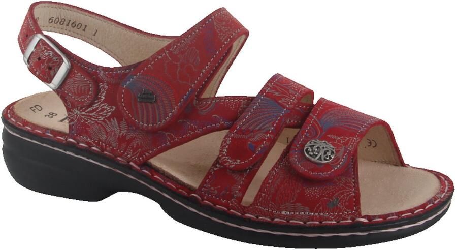 FinnComfort Finn Comfort Gomera sandaal rood met print - Foto 2
