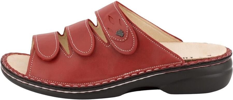 Finn Comfort Sandale mit drei Klettverschlussriemen und Keilabsatz