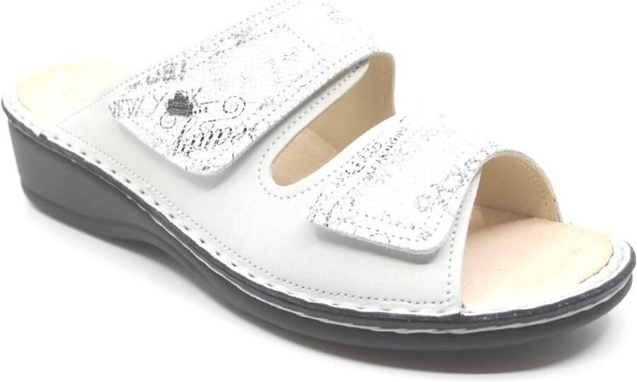Finn comfort JAMAIKA 02519-902423 Wit combi slipper wijdte H