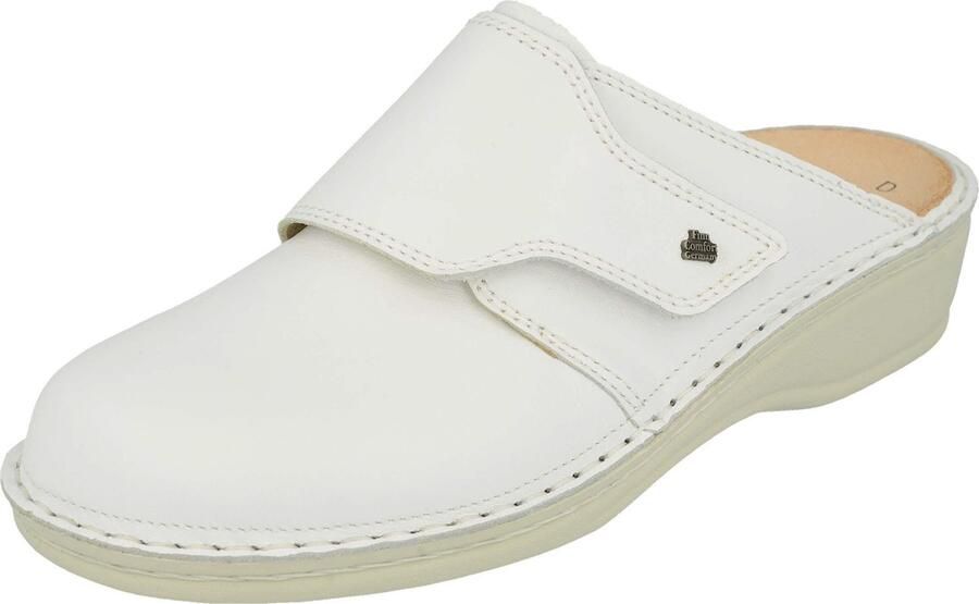 Finn Comfort Muiltjes 'Pantolette Damen 02526 001000 Echtleder in weiß' wit