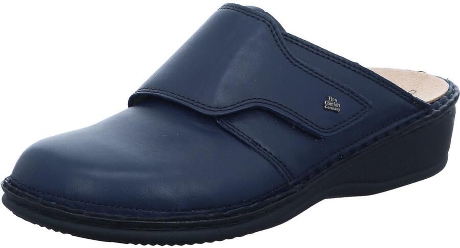 Finn Comfort Muiltjes 'Pantolette Damen 02526 060048 Echtleder in blau' blauw