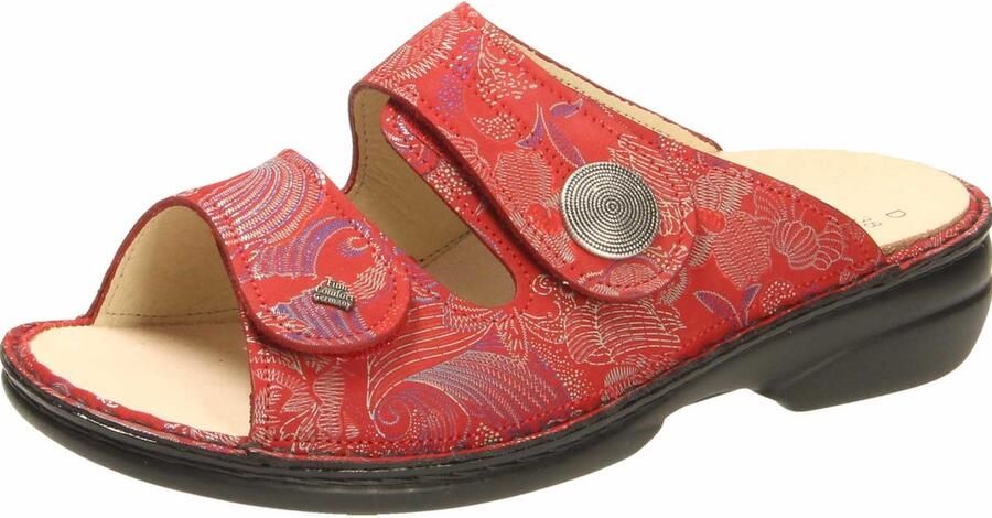 Finn Comfort Muiltjes 'Pantolette Damen 02550 657420 Echtleder in rot' rood