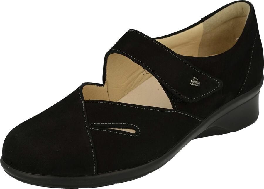 Finn Comfort Nubuck Schoen met Klittenbandsluiting