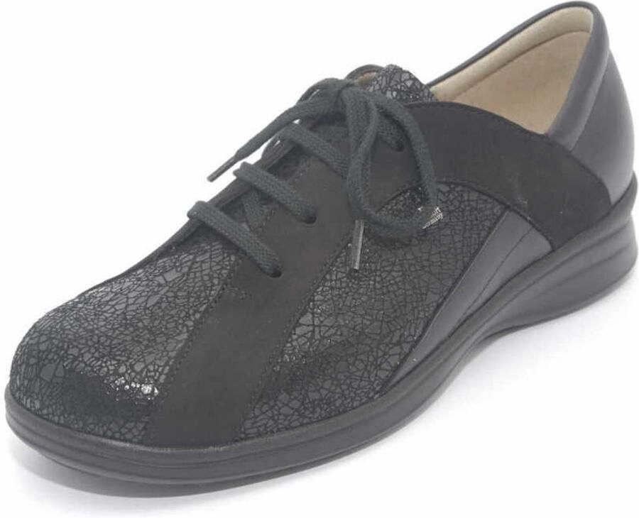 Finn Comfort Zwarte Veterschoenen Mineola