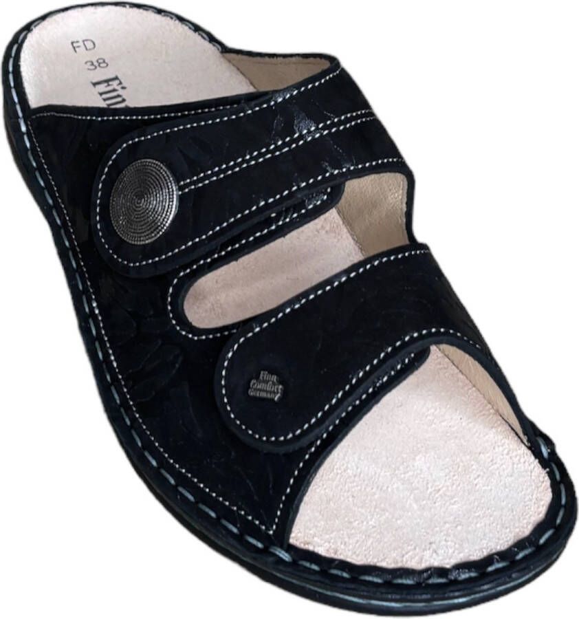 Finn comfort Sansibar Slipper zwart metallic Kleur Zwart)