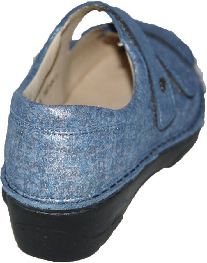 Finn comfort ISCHIA 02106-288124 Blauw combi sandalen met dichte hiel wijdte H