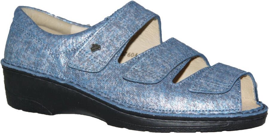 Finn comfort ISCHIA 02106-288124 Blauw combi sandalen met dichte hiel wijdte H (42 5)