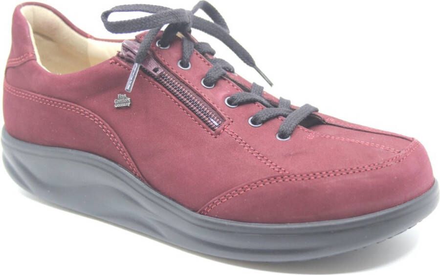 Finn comfort OTARU 02913-373436 Rood kleurige dames veterschoen met rits