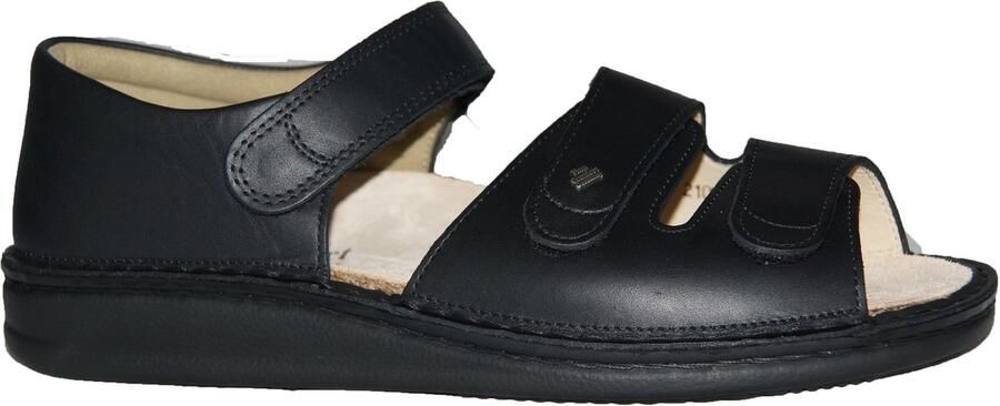 FinnComfort Finn Comfort RIAD 01505-676393 Zwarte heren slippers met klittenband sluiting - Foto 5