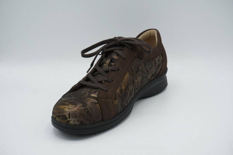 FinnComfort Finn comfort Bexley bruin met brons veterschoen dames