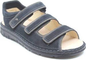 FinnComfort Finn Comfort CASABLANCA 01451-902624 Blauwe sandalen met drie klittenbanden
