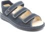 FinnComfort Finn Comfort CASABLANCA 01451-902624 Blauwe heren sandalen met drie klittenbanden - Thumbnail 1