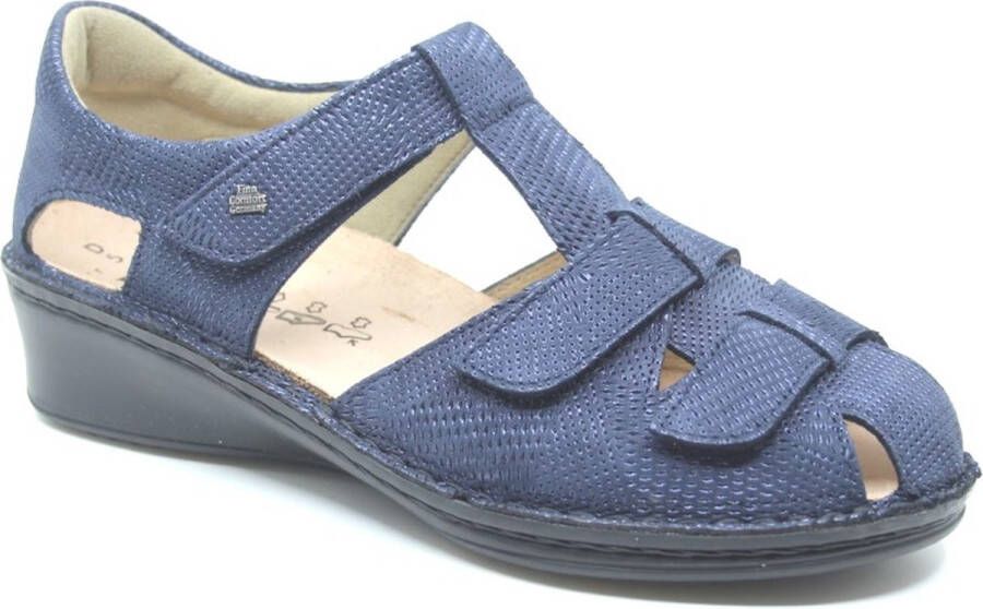 FinnComfort Finn Comfort FUNEN 02666-761319 Blauwe dames sandalen met dichte neus