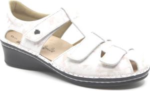 FinnComfort Finn Comfort FUNEN 02666-764487 Off White combi sandalen met dichte neus