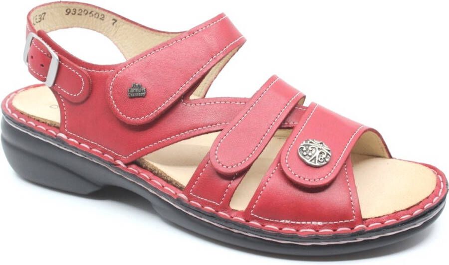 FinnComfort Finn Comfort GOMERA 2562 423147 Rode dames sandaal wijdte H met een uitneembaar voetbed