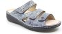 FinnComfort Finn Comfort GRENADA 02640-732241 Blauw combi kleurige dames slipper - Thumbnail 1