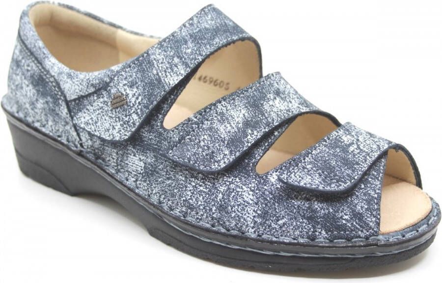 FinnComfort Finn Comfort ISCHIA 02106-730046 Blauw combi dames sandalen met dichte hie