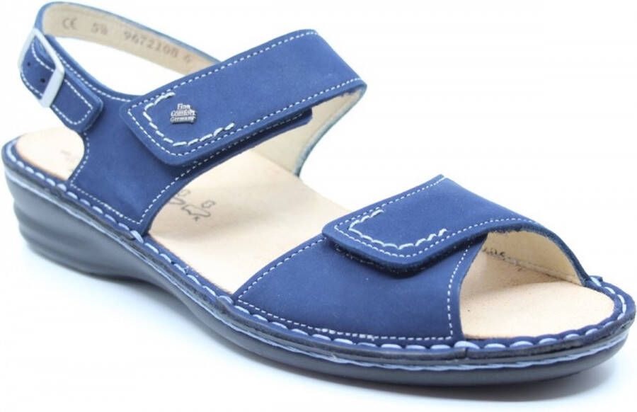 FinnComfort Finn Comfort MANERBA 03341-007414 Blauwe dames sandaal met een uitneembaar voetbed