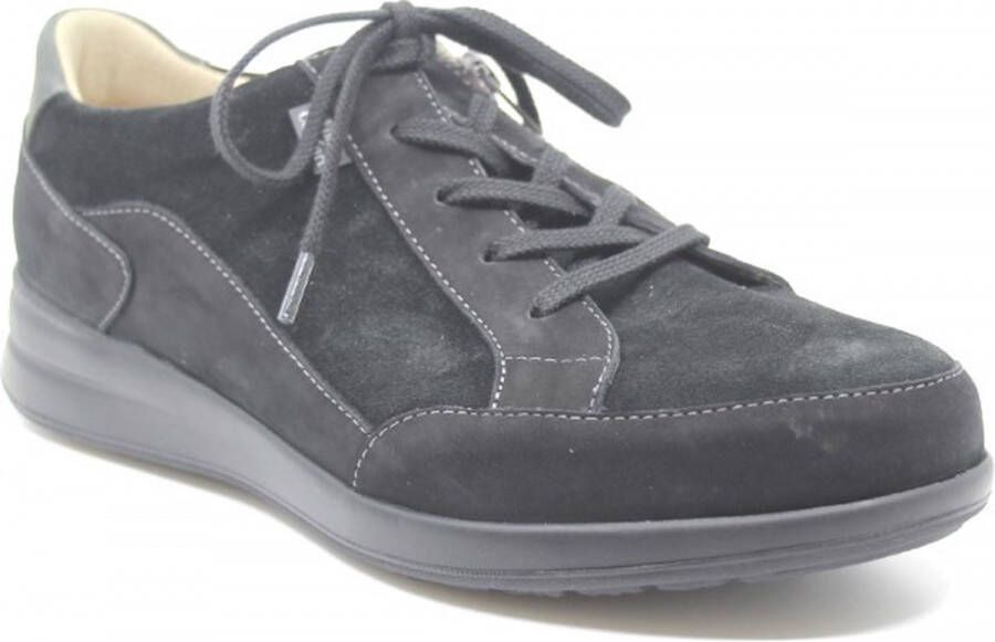 Finn comfort Prato 02286-902344 zwart nubuck sneaker met rits