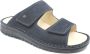 FinnComfort Finn Comfort RAB 01544-049413 Blauwe heren slippers met klittenband sluiting en uitneembaar voetbed - Thumbnail 1