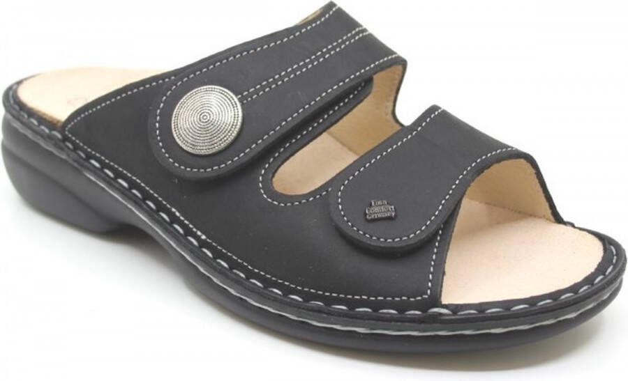 FinnComfort Finn Comfort SANSIBAR 02550-723393 Zwarte dames slipper met uitneembaar voetbed
