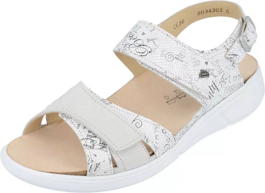 FinnComfort Finn Nadi words nubuc wit zilver Kleur Wit)