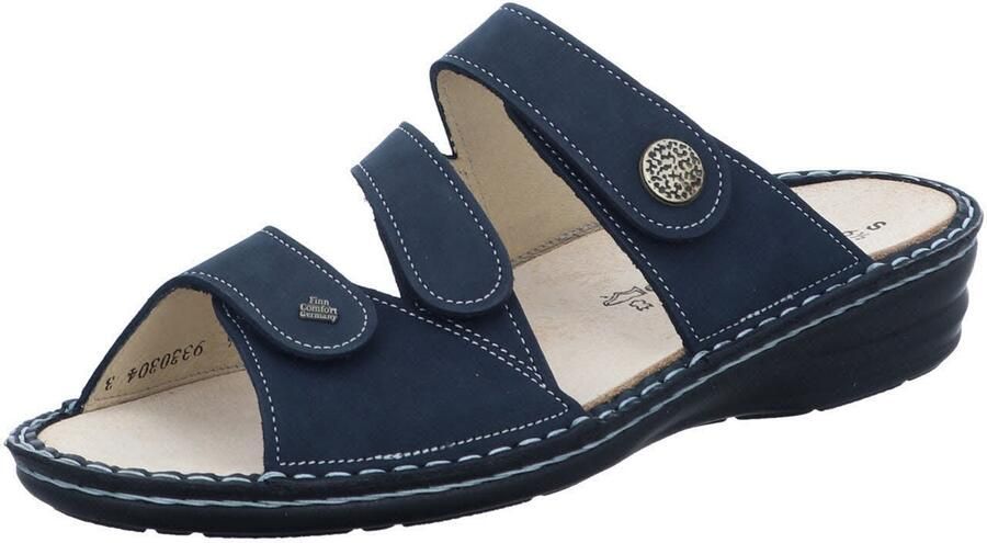 Finn Comfort Muiltjes 'Pantolette Damen 01538 007414 Echtleder in blau' blauw - Foto 2
