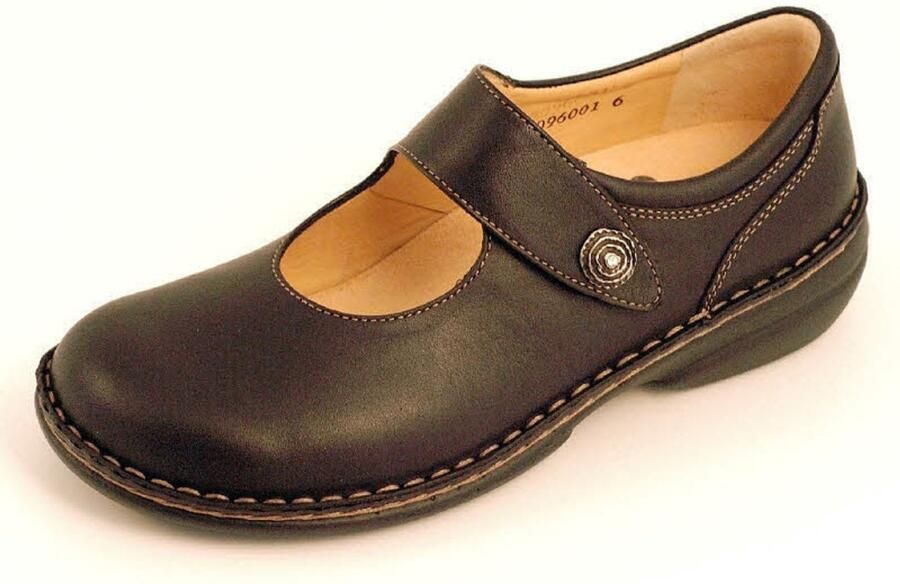 Finn Comfort Nubuck Schoen met Klittenbandsluiting