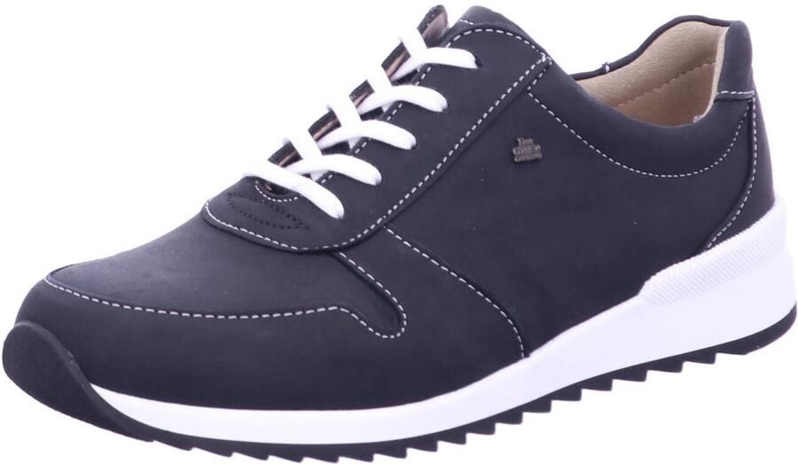 Finn Comfort Sportieve veterschoen 'Sneaker Low Damen 02286 902344 Echtleder in schwarz' navy