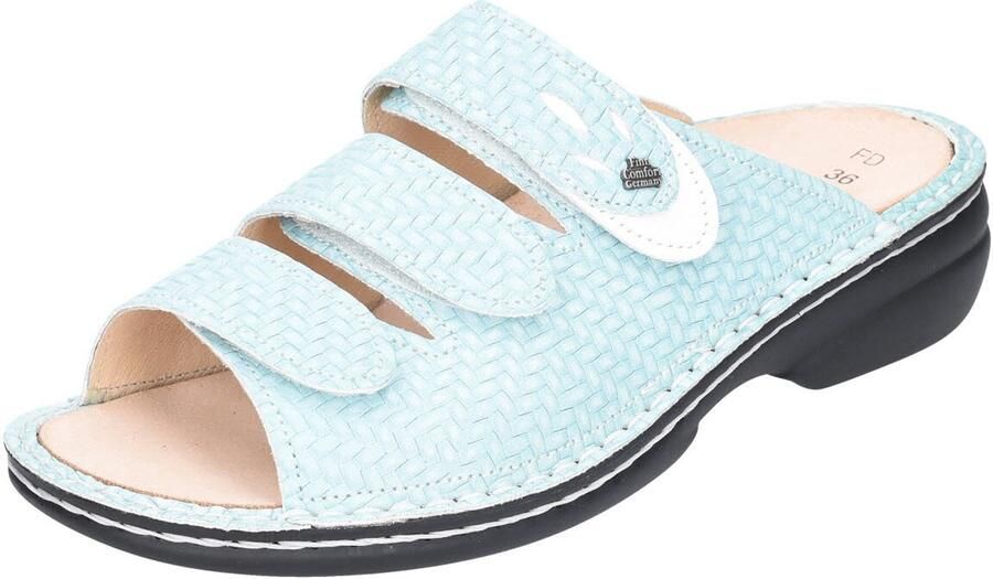 Finn Comfort Sneakers laag pastelblauw pastelroze parelwit