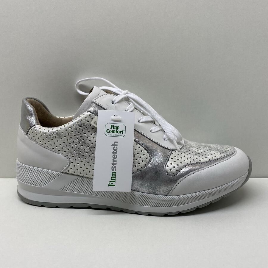 FinnComfort Finn comfort Mori- wit zilveren dames sneaker