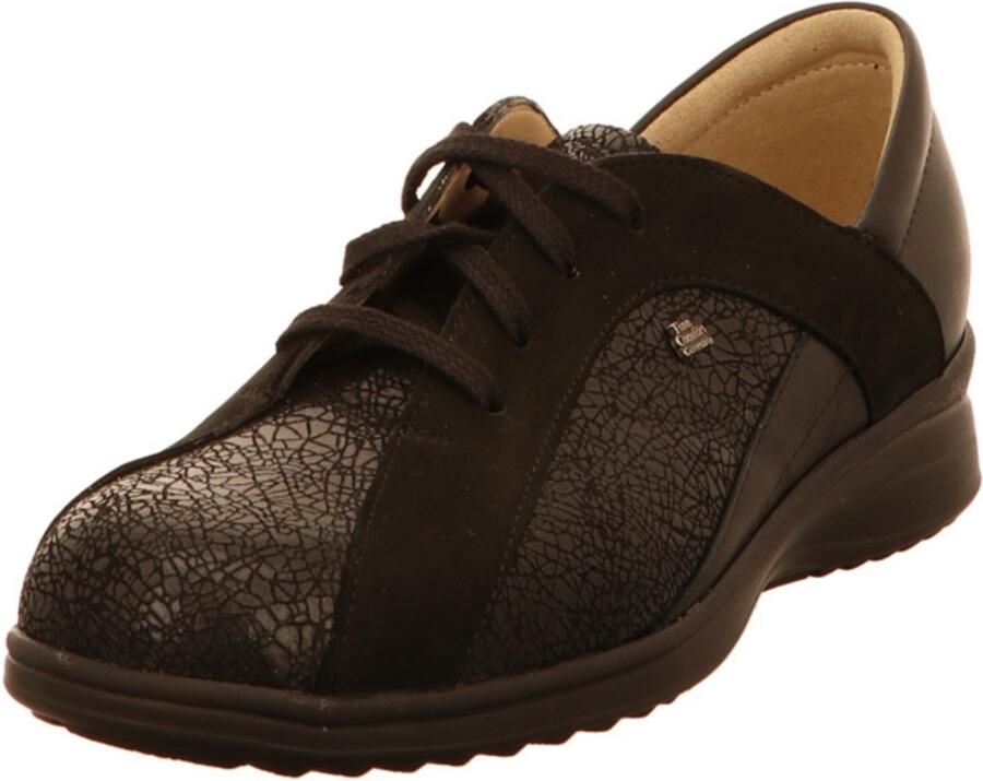 Finn Comfort Zwarte Veterschoenen Mineola