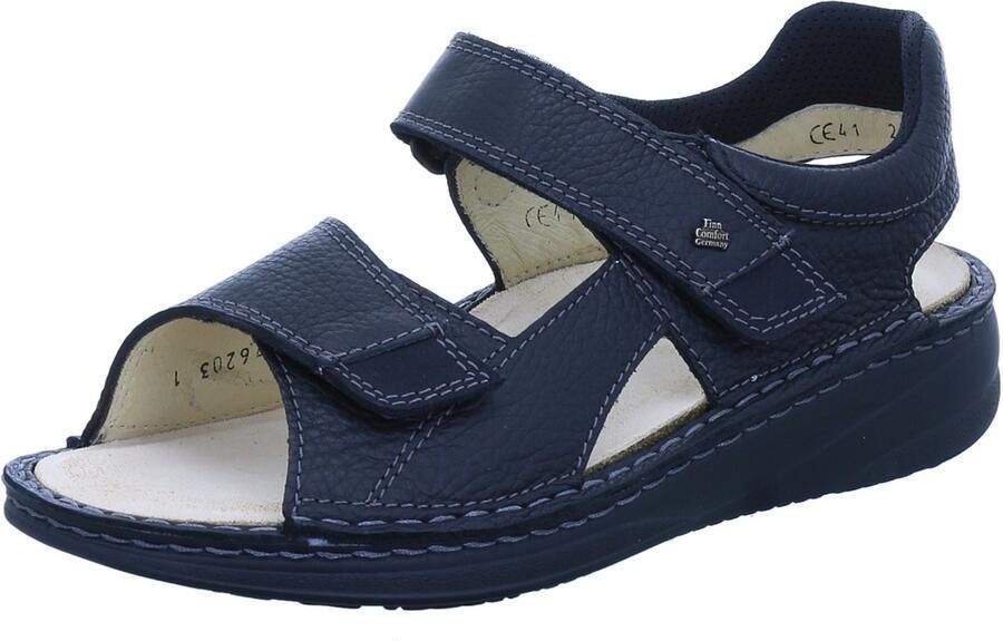 FinnComfort Finn Comfort RIAD 01505-676393 Zwarte heren slippers met klittenband sluiting - Foto 3