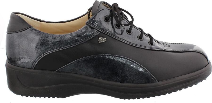 FinnComfort Oviedo Zwart Leer breed