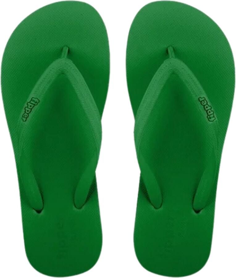 Fipper Basic S Green Bright Teenslippers Dames Natuurrubber